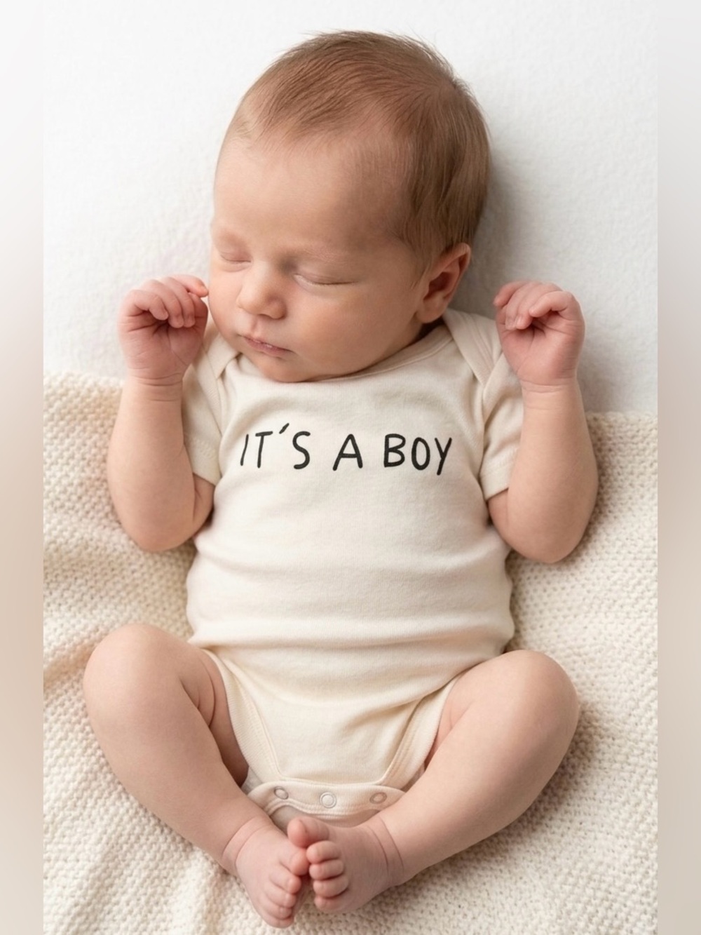Tiny Victories "It's A Boy" Organic Cotton Bodysuit